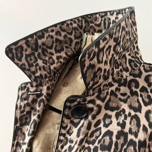 Michael Kors Leopard Print Trench Coat